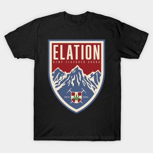 Elation Crest Logo T-Shirt T-Shirt by ElationHempFlavoredVodka